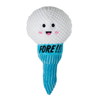 Petshop by Fringe Studio Dog Toys Today Is Tee-rific Golf Tee Plush Squeaky Dog Toy
