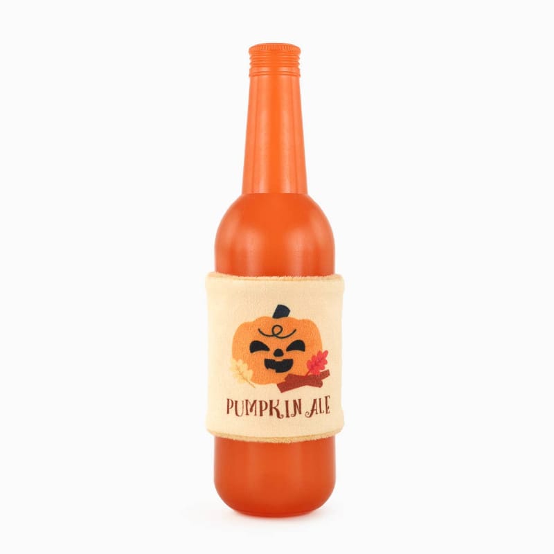Hugsmart Products Inc dog toys Howloween Night Pumpkin Ale TPR Rubber Bottle Dog Toy