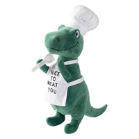PetShop by Fringe Studio dog toys BBQ Rex Nice to Meat You Plush Squeak Dog Toy