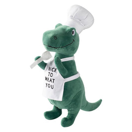 PetShop by Fringe Studio dog toys BBQ Rex Nice to Meat You Plush Squeak Dog Toy