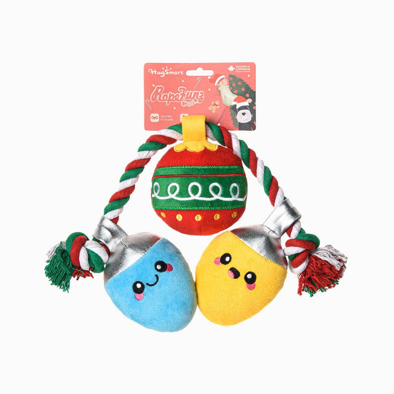 Hugsmart Products Inc Hugsmart Products Inc - HugSmart Pet - Happy Woofmas | Christmas Light - Rope Toy