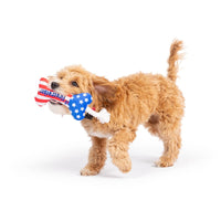 Huxley & Kent Dog Toys Tiny Tuff Lil' Firecracker Bone Plush Squeak Dog Toy