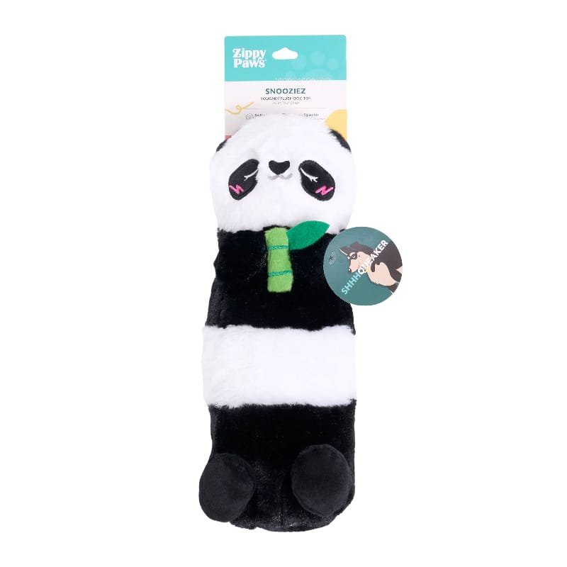 ZippyPaws dog toys Panda Bear Snooziez with Shhhqueaker Plush Dog Toy