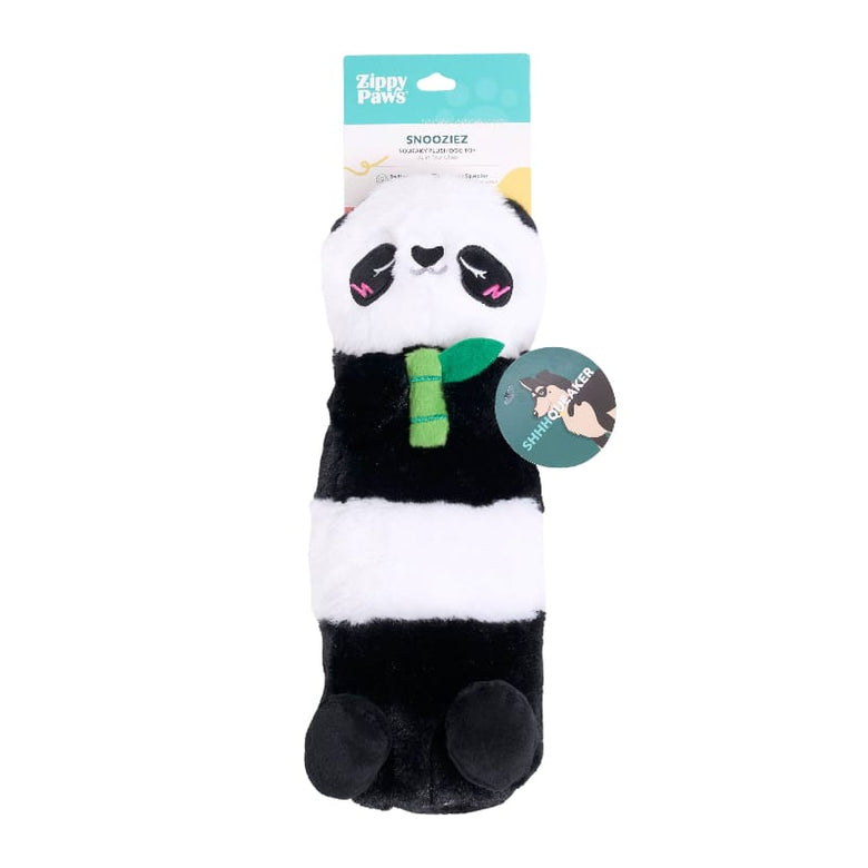 ZippyPaws dog toys Panda Bear Snooziez with Shhhqueaker Plush Dog Toy
