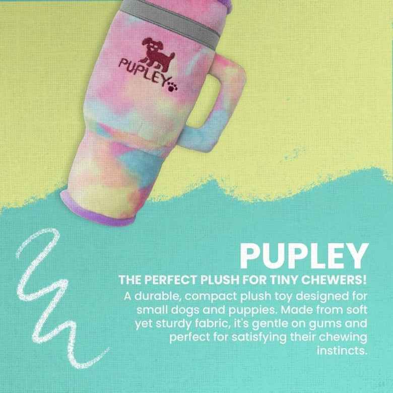 SnugArooz dog toys Pupley Rainbow Cup Plush Squeak Dog Toy 8.5"