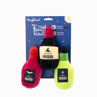 Hugsmart Products Inc dog toys Howloween Night Mystery Potion Plush Squeaky Dog Toy Set - 3 Pc