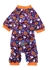 FuzzYard Pajamas Sz1 Halloween Purple Trick or Treat Spooky Dog Pajamas