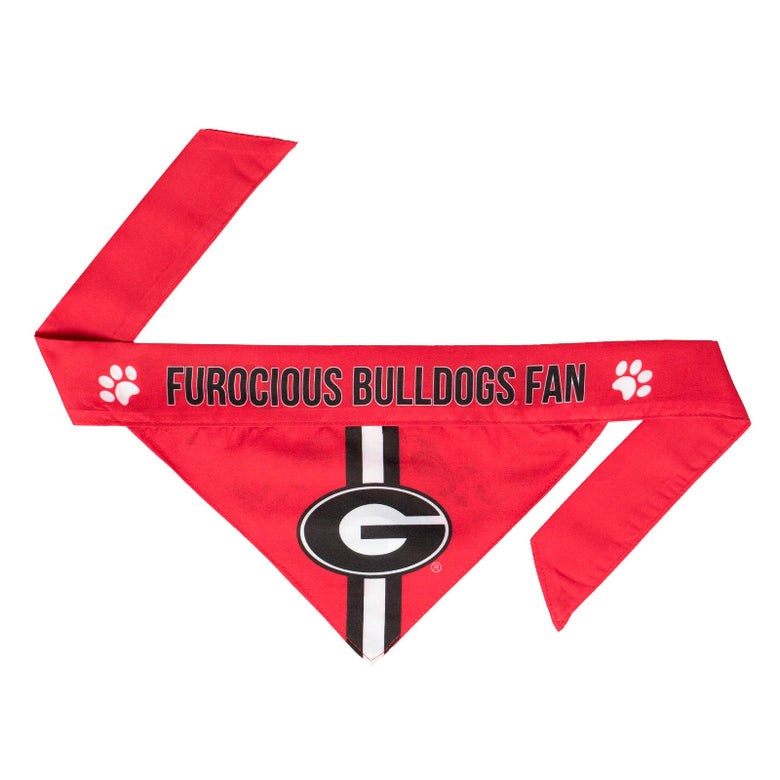 GA Georgia Bulldogs Reversible Red Pet Bandana