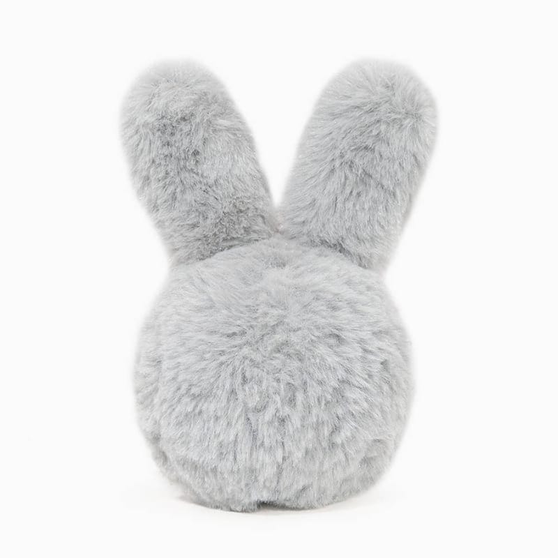 Hugsmart Products Inc dog toys Farm Friendz Super Ball Grey Bunny Spring Plush Dog Toy