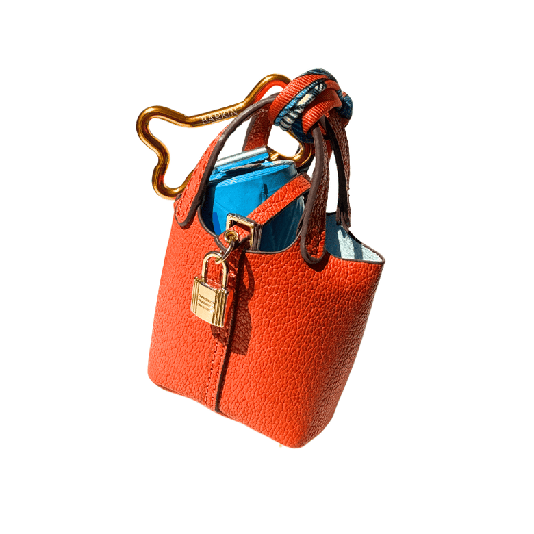 Puppy Barkin Waste Bag Dispenser Barkin Dog Waste Bag Holder - Orange