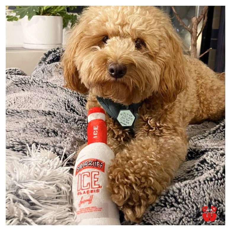 PAWTY Dog Toys dog toys Pawty Smirruff Ice Bottle Plush Squeaky Dog Toy