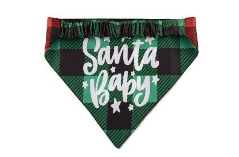 Barker's Bowtique Barker's Bowtique - Santa Baby Christmas Bandana: XS