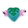 ZippyPaws dog toys Flamingos in Monstera Green Leaf Burrow Plush Dog Toy Set - 4 Pc