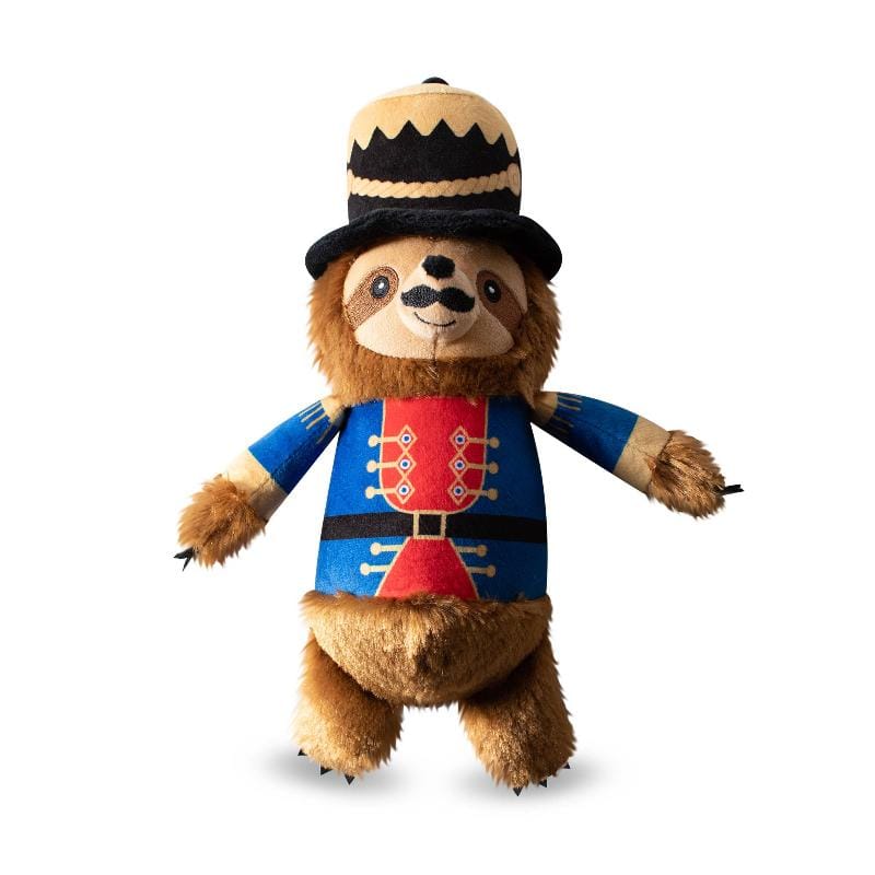Pet Shop by Fringe Studio dog toys Holiday I Crush A Lot Sloth Plush Squeak Dog Toy