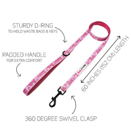 SASSY WOOF Leashes Malibu B Pink Dog Leash