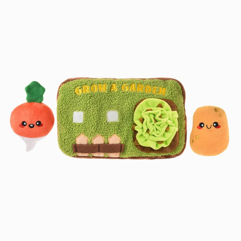 Hugsmart Products Inc dog toys Puppy Grow A Garden Sniffle Veggies Interactive Plush Dog Toy Set - 3 Pc