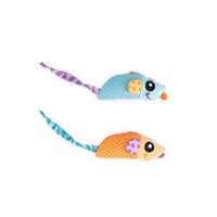 Outward Hound Cat Toys Chew Mice Dental Health Cat Toy - 2pc