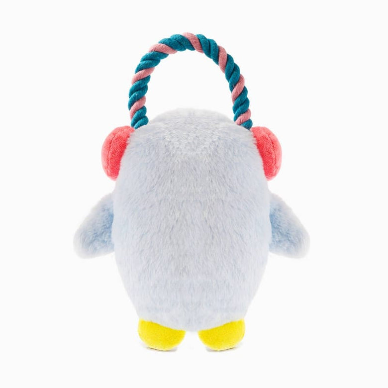 Hugsmart Products Inc Dog Toys Melody Bros Penguin Rope Plush Squeak Dog Toy
