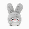 Hugsmart Products Inc dog toys Farm Friendz Super Ball Grey Bunny Spring Plush Dog Toy