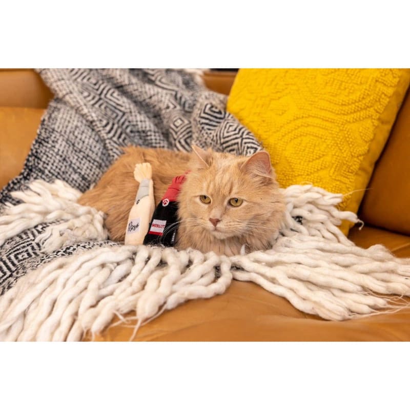 ZippyClaws Cat Toys Cat Crusherz Merlot Plush Cat Toy