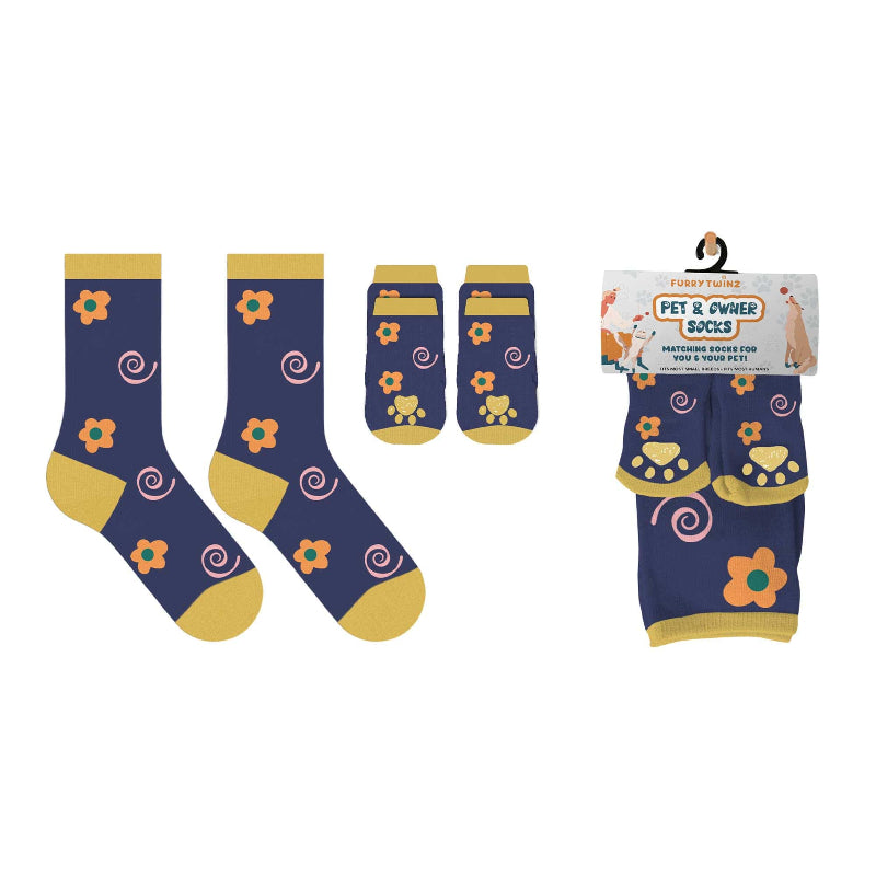 Extreme Fit Wholesale Extreme Fit Wholesale - Matching Pet And Owner Fun Socks - Flower