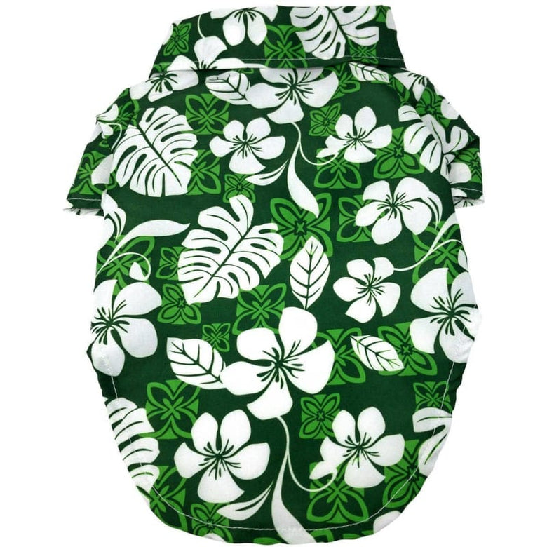 Doggie Design dog toys 2XS Hawaiian Tropical Green Camp Dog Shirt