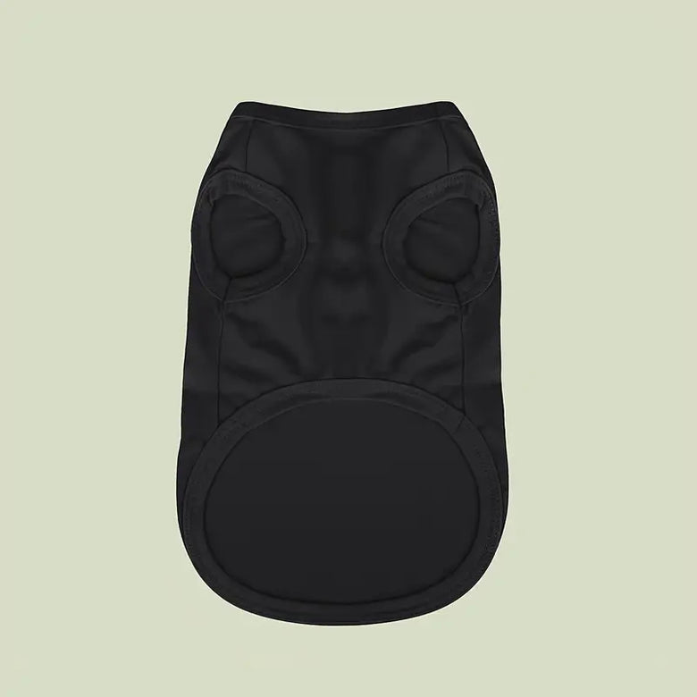 TM - PAIAITE Dog Apparel Red Heart Paw Prints Black Dog Tee
