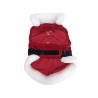 Christmas Santa Claus Red Velvet Holiday Dog Coat
