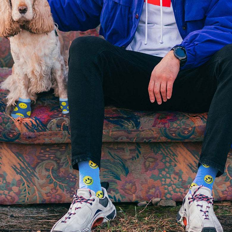 Extreme Fit Wholesale Extreme Fit Wholesale - Matching Pet And Owner Fun Socks - Smiley