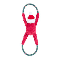 Christmas Holiday Season RopeTugz New Santa Plush Squeaky Tug Dog Toy