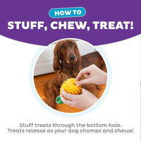 Outward Hound dog toys Dental Yellow Pineapple Interactive Rope Tug and Treat Dog Chew Toy
