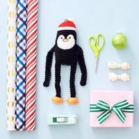 Christmas Holiday Crinkle Penguin Plush Squeaky Dog Toy - Large