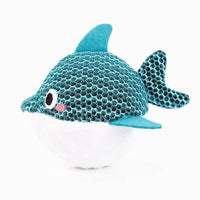 Hugsmart Products Inc dog toys Ocean Pals Blue Dolphin Ball Dog Toy