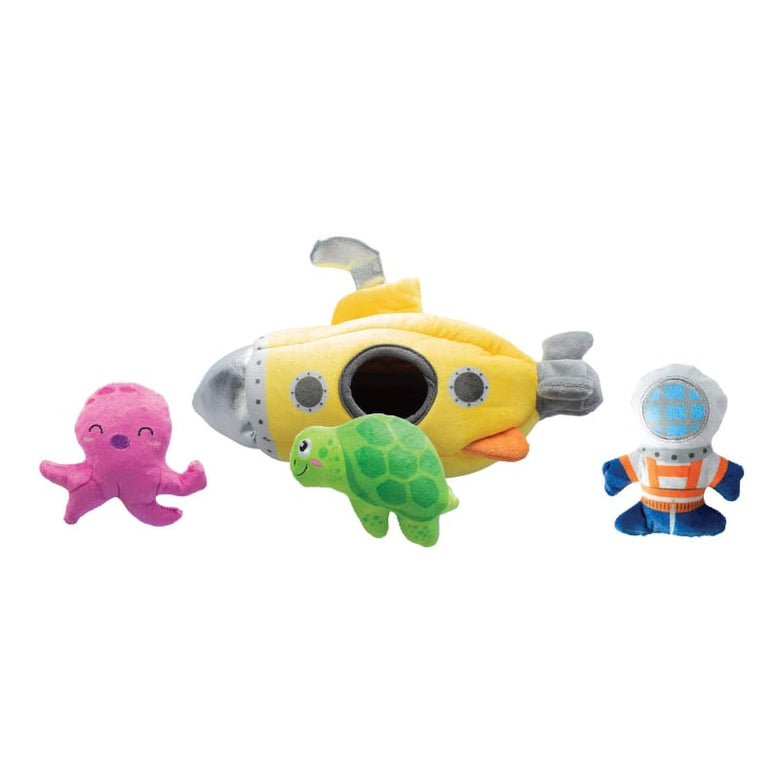 Petshop by Fringe Studio Dog Toys Into The Deep Hide & Seek Interactive Plush Squeak Dog Toy Set - 4 Pc