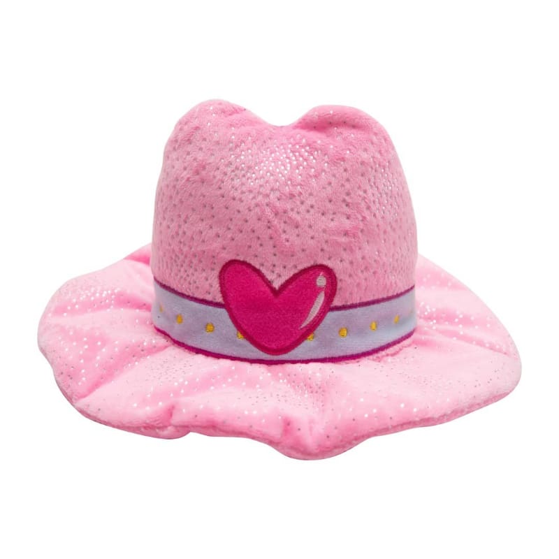 SnugArooz dog toys Stylish Pink Cowboy Hat Save A Horse Plush Squeak Dog Toy - 8"