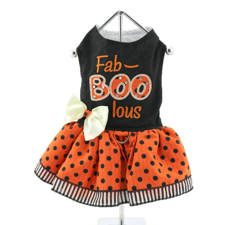 Halloween Fab-BOO-Lous Harness Pet Dress with matching Leash