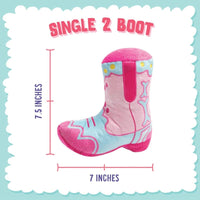 SnugArooz dog toys Single 2 Boot Pink & Sky Blue Plush Squeak Boot Dog Toy