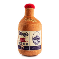 Haute Diggity Dog dog toys Woofs Beer Bottle Plush Squeaky Dog Toy
