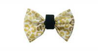 Mina + Pup Bow Tie You're So Golden Leopard Gold Bow Tie Dog Collar Attachment