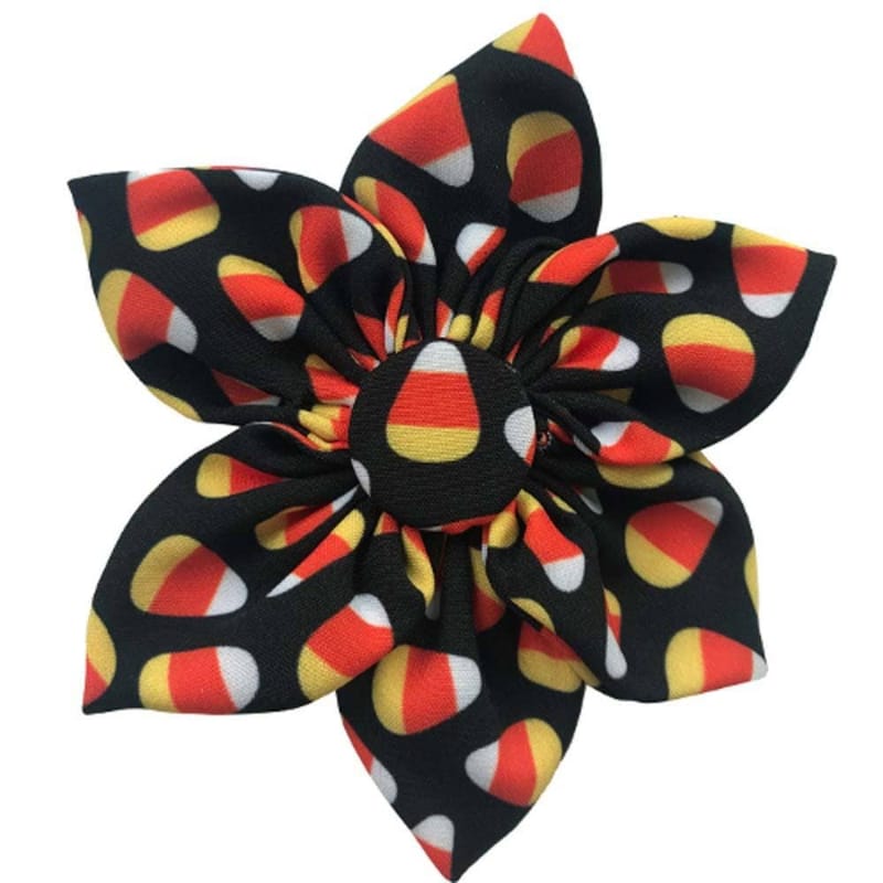 Huxley & Kent Bow Tie SM Candy Corn Pinwheel Pet Collar Attachment - 2 Sizes