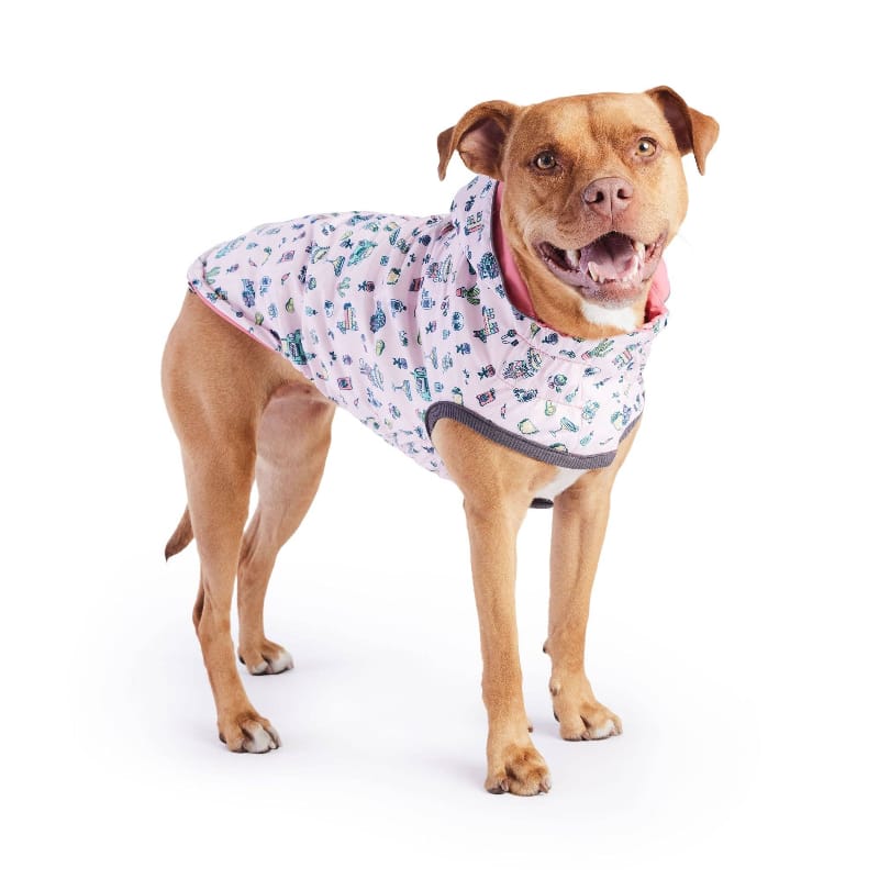 GF Pet Jackets Reversible Elasto-Fit Pink Pet Raincoat
