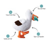 PetShop by Fringe Studio dog toys Lunch Break Seagull with Fish Crinkle Squeak Plush Dog Toy