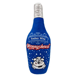 Huxley & Kent dog toys Mannychewsit Kosher Wine Plush Squeaky Dog Toy (Double Sided)