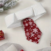 TMU - REPLAB SARL COLLARS Red Festive Winter Snowflake Dog Tie Collar