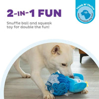 Outward Hound dog toys Stuff N' Snuffle Blue Elephant Interactive Plush Dog Toy