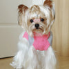 TM - NGS PET SHOP Dog Apparel Adorable Triple Heart Patterned Pink & Grey Turtleneck Dog Sweater