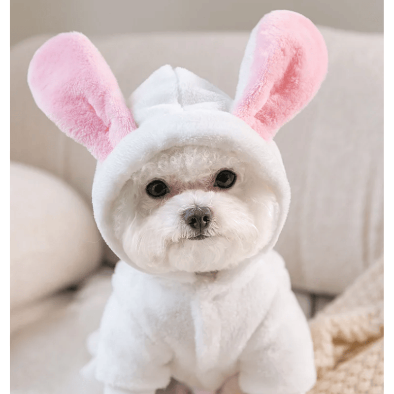 AE Dog Apparel Fleece Bunny Dog Costume in Pink or White