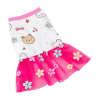 AE Dog Apparel S Flower Teddy Bear Hot Pink Tutu Dog Dress
