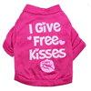 AE dog apparel Pink / XS I Give Free Kisses Dog Tee in Pink or Blue