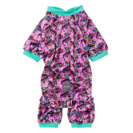 FuzzYard Dog Apparel Sz 4 Siesta Fiesta Plush Purple Dog Pajamas